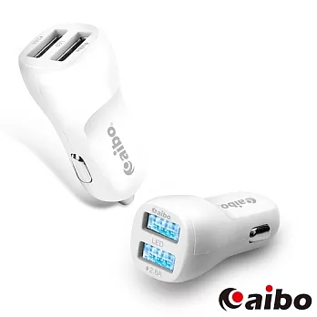 aibo AB235 LED夜光 雙USB車用充電器-2.8A