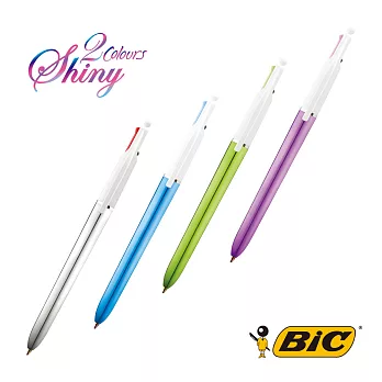 BIC 2 COLORS SHINY 1.0 炫彩雙色筆 4入組