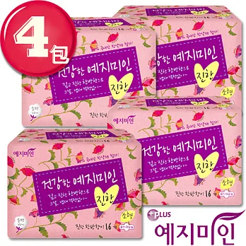 韓國【禮知美人】加強漢方純棉衛生棉-超值4包組