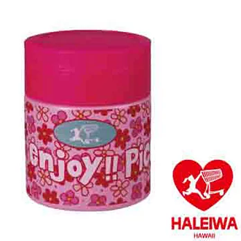 日本【HALEIWA】小花不銹鋼食物保溫罐-(小)(粉色)