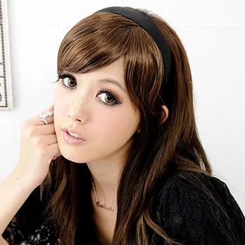 【Lady c.c.】清甜佳人髮箍斜瀏海假髮片(亞麻)亞麻