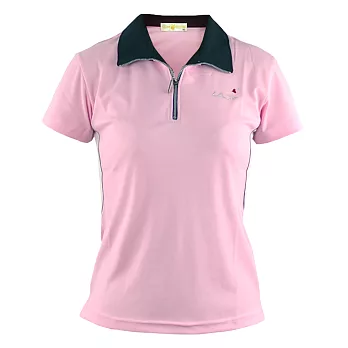 【遊遍天下】MIT台灣製女款抗UV涼爽吸濕排汗機能POLO衫(S039)XL粉紅