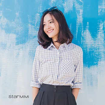 【StarMIMI】舒適挺料格子襯衫外套＊FREE淺藍