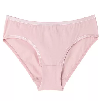 [MUJI 無印良品]女有機棉混彈性無側縫中腰內褲XL粉紅