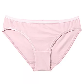 [MUJI 無印良品]女有機棉混彈性無側縫低腰短版內褲L粉紅