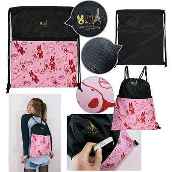 麗莎和卡斯柏-束口背袋(防水)A款(麗+卡)