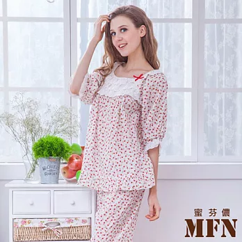 MFN 蜜芬儂 睡衣 100全棉柔 純雅-LS06197分袖-白底/狗狗