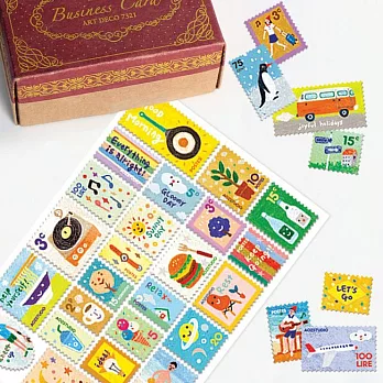 7321 Design郵票貼紙組V4-Aoz B02