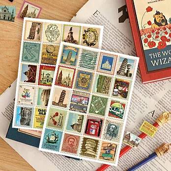 7321 Design郵票貼紙組V4-義大利A02