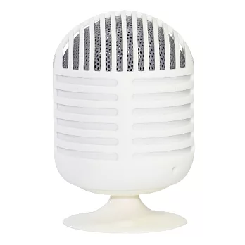 【LINQUAN】麥克風造型吸盤式藍牙喇叭潔淨白