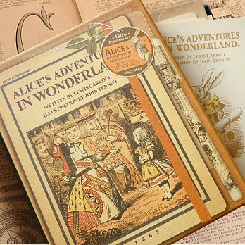 Alice 愛麗絲150周年限定版禮盒組-筆記本組