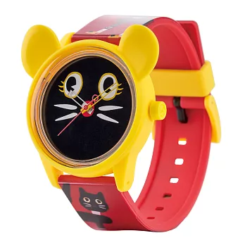 Q&Q SmileSolar 限量米蘭時裝款003 太陽能錶-黑貓米奇/40mm