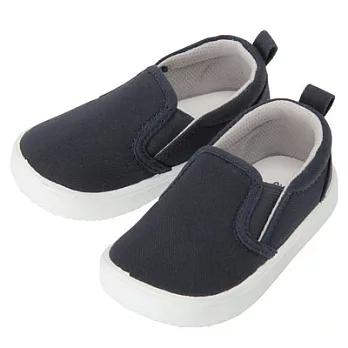 [MUJI 無印良品]幼兒有機棉足感舒適休閒鞋15cm深藍