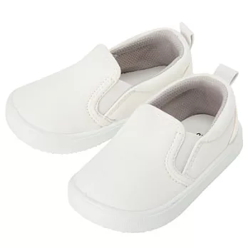 [MUJI 無印良品]幼兒有機棉足感舒適休閒鞋13cm柔白