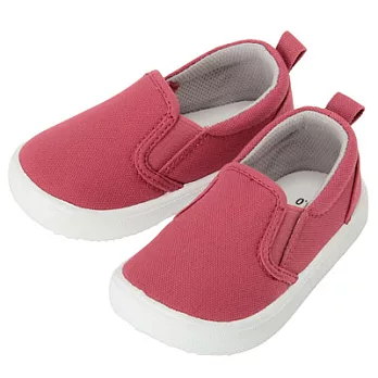 [MUJI 無印良品]幼兒有機棉足感舒適休閒鞋13cm煙燻粉