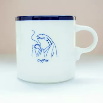 鳥獸咖啡_馬克杯(青蛙紳士品咖啡)