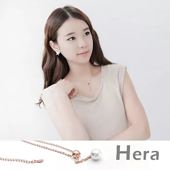 【Hera】赫拉 日本雜誌熱銷款珍珠Y字純銀鍍18K項鍊/鎖骨鍊氣質白
