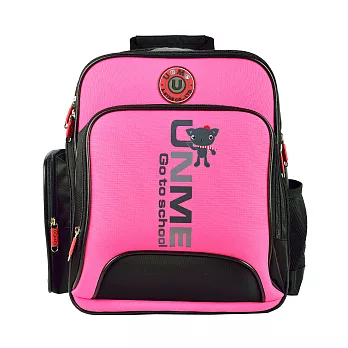 【UNME●小黑貂】粉紅色服貼設計背墊書包●3077F