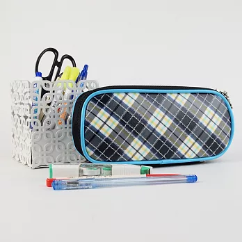 【UNME●小黑貂】蘇格蘭紋收納筆袋_3626B