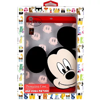 【Disney迪士尼】iPad Mini Retina /iPad Mini 2 大頭系列彩繪透明保護軟套米奇