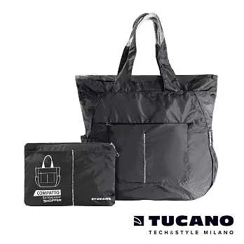 TUCANO COMPATTO 環保旅行收納購物包-黑