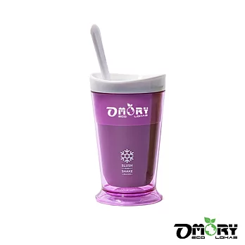 【OMORY】涼夏神奇酷涼奶昔冰沙杯(附匙)-紫色