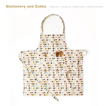 手感溫度長版圍裙‧愛上村上春樹(午後貓咪)