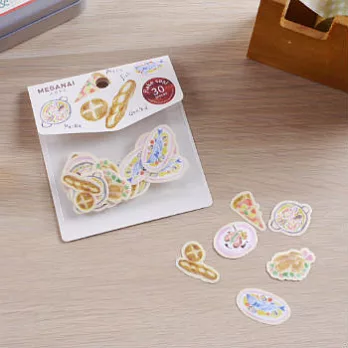 【日本ROUND TOP】x MEGANAI_GRAPHIC DESIGN貼紙組(30入)_美食佳餚