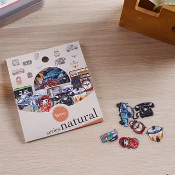 【日本ROUND TOP】x yano design_series natural貼紙組(30入)_懷舊年代