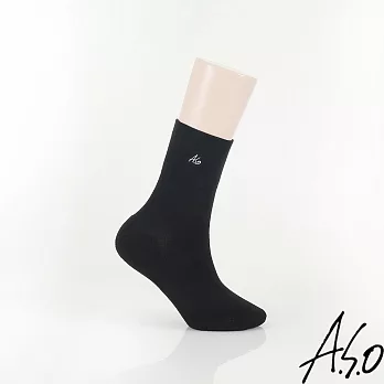 A.S.O 阿瘦 【都會系列-KOOLFREE寬口職能襪】黑