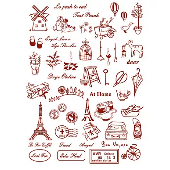 燙畫熱燙貼 大愛手工系列【超大號】((咖啡色))