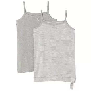 [MUJI 無印良品]兒童有機棉舒適觸感細肩帶/2入130灰色