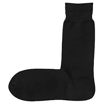 [MUJI 無印良品]男棉混直角襪黑色26~28cm