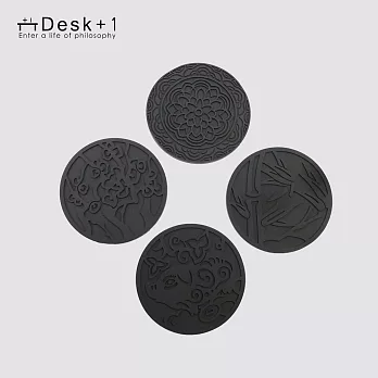 【Desk+1】 剪紙杯墊-四入組