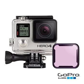 【GoPro】紫色濾鏡適用40米標準保護盒ABDFM-301(忠欣公司貨)