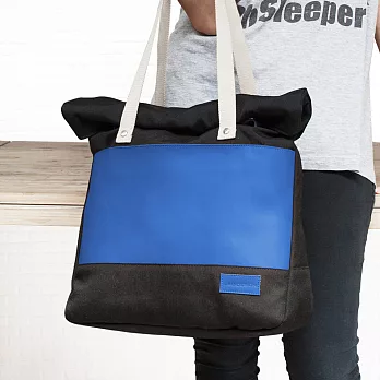 LAQ DESIGN手提/肩背兩用包午夜藍