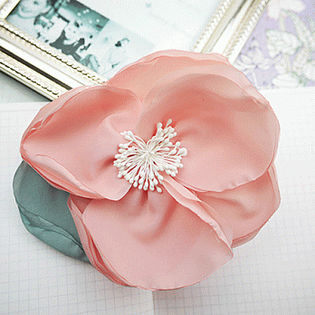 【PinkyPinky Boutique】好溫柔花朵髮夾(粉紅色)