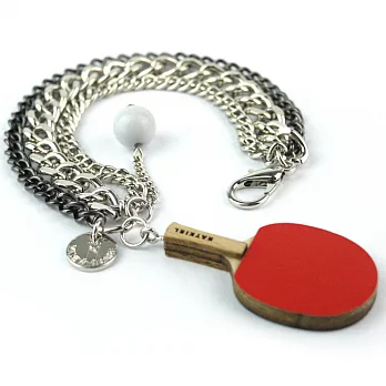 英國 NATKIEL - 童趣回憶乒乓球造型手鏈(紅藍)