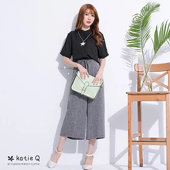 【KatieQ】釘釦領素襯衫(2色)-FREEFREE黑