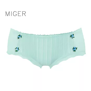 [MIGER密格內衣]立體繡花質感網紗低腰三角內褲-台灣製-8367-FREE水藍