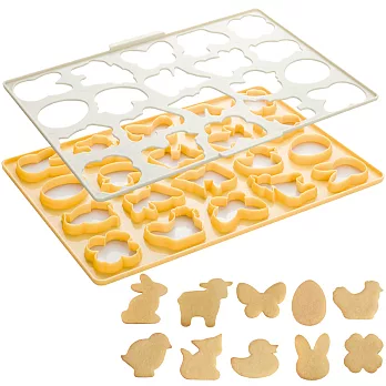 《TESCOMA》20格快速餅乾壓模板(復活節)