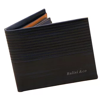 AmaZing 原木紋個性百搭多卡短夾 (3色可選)深藍色