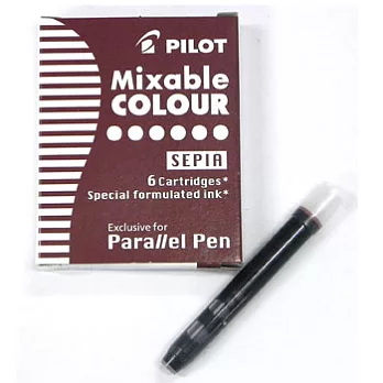 百樂藝術鋼筆卡水-深褐(6支入)