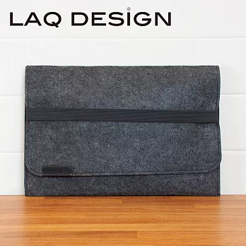 LAQDESiGN羊毛氈收納包黑灰色