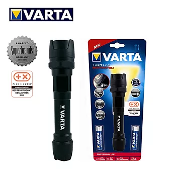 德國Varta Indestructible 全防護專業型 1W LED強光手電筒 2AA