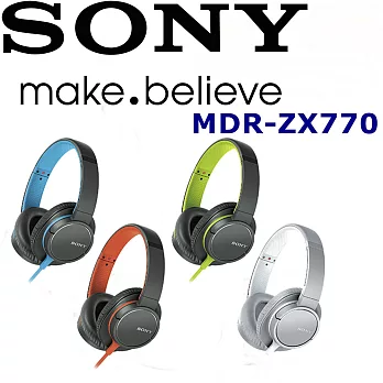 SONY MDR-ZX770 日本內銷版 跳躍節奏 完美重低音 好音質 單邊出線耳罩式耳機 4色雪人白