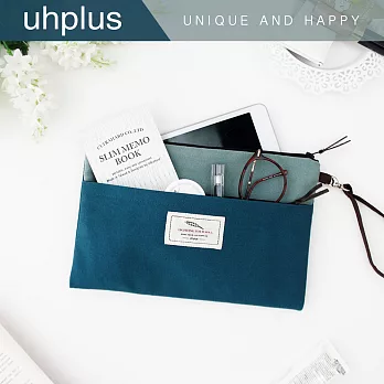 uhplus New Journey系列- 撞色手拿包(藍)