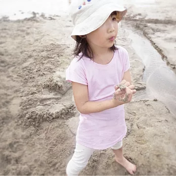 【和諧生活有機棉】兒童memory連袖短T淺粉 4(110)