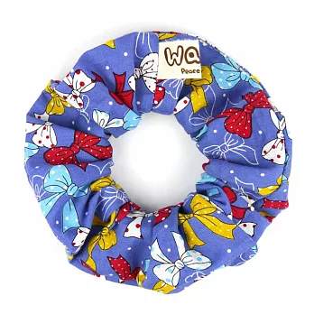 WaWu 貝果髮束 / 大腸圈, 甜甜圈, 髮帶, 髮束(藍色蝴蝶結)