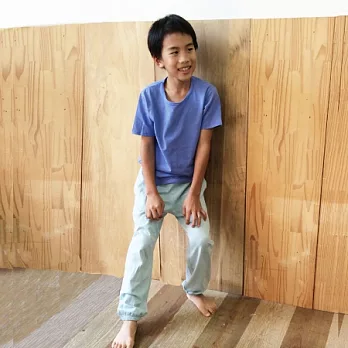 【和諧生活有機棉】兒童memory圓領短T紫色 4(110)